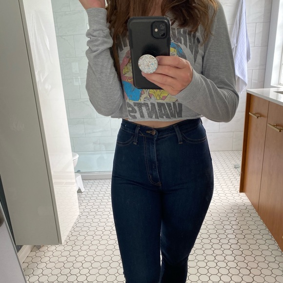 Vibrant U.S.A. Dark Wash High-Rise Skinny Jeans - Picture 2 of 5